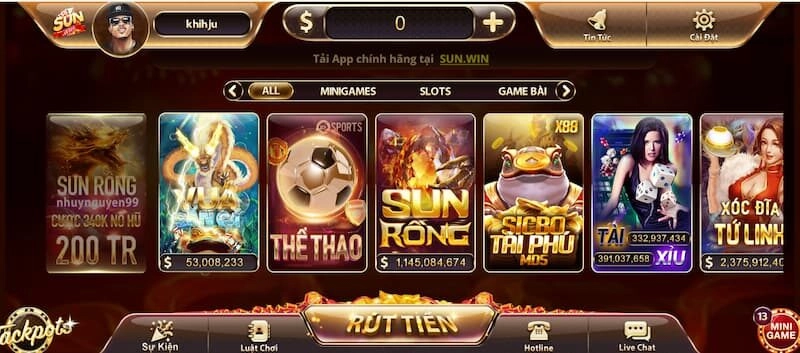 Sunwin là cổng game uy tín