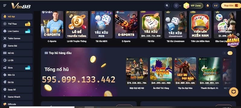 tài khoản Vin88 của mình 